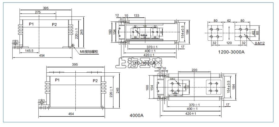 LZZBJ18-10-185H-4S电流互感器尺寸图纸