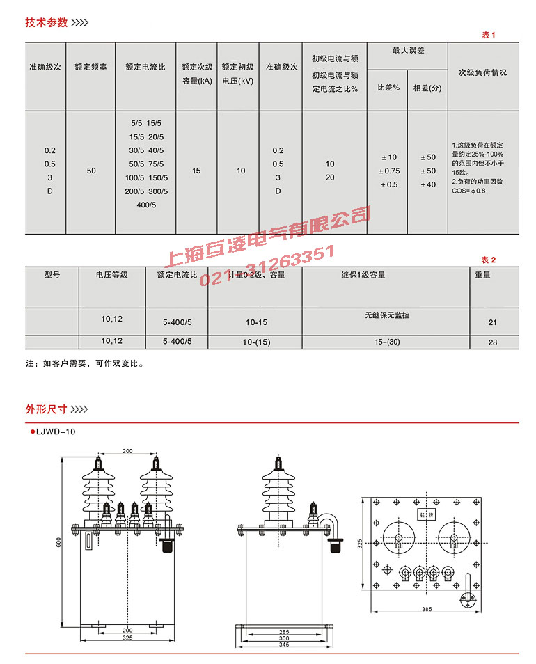 参数外形图