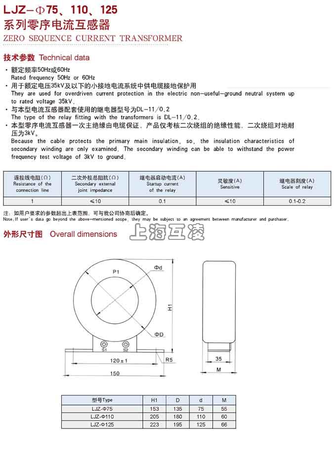 ljz-75零序电流互感器产品含义