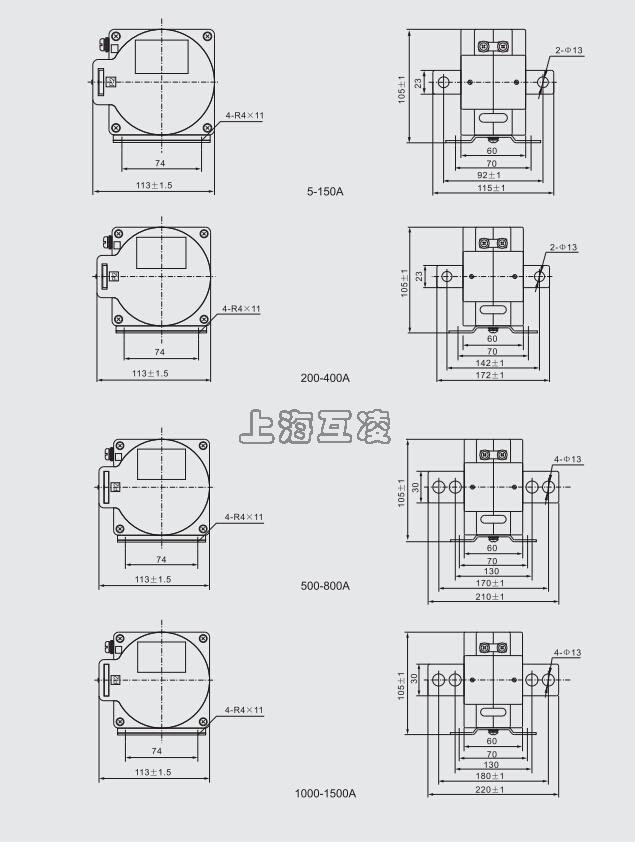 lqg-0.66电流互感器外形尺寸图 